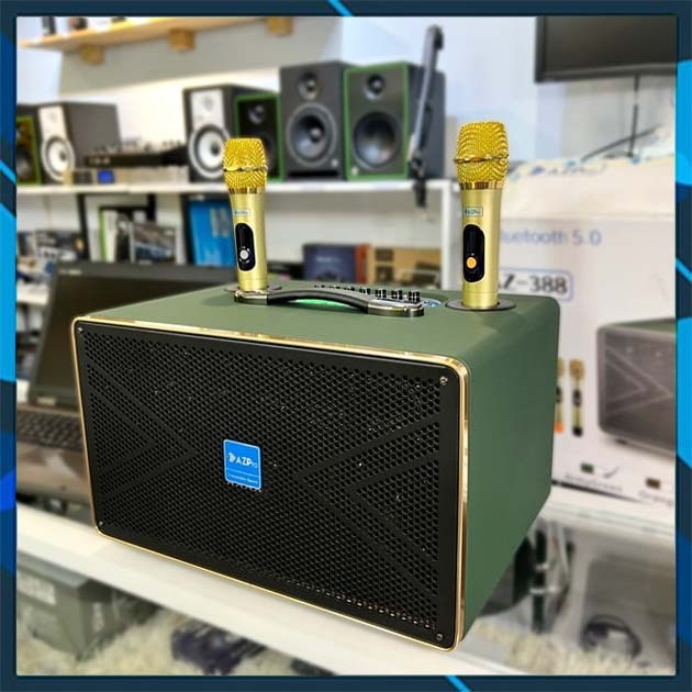 Loa xách tay AZPRO Az 388 bass 16 . Loa di dộng hát karaoke kèm 2 mic không dây 9 loa 3 đường tiếng