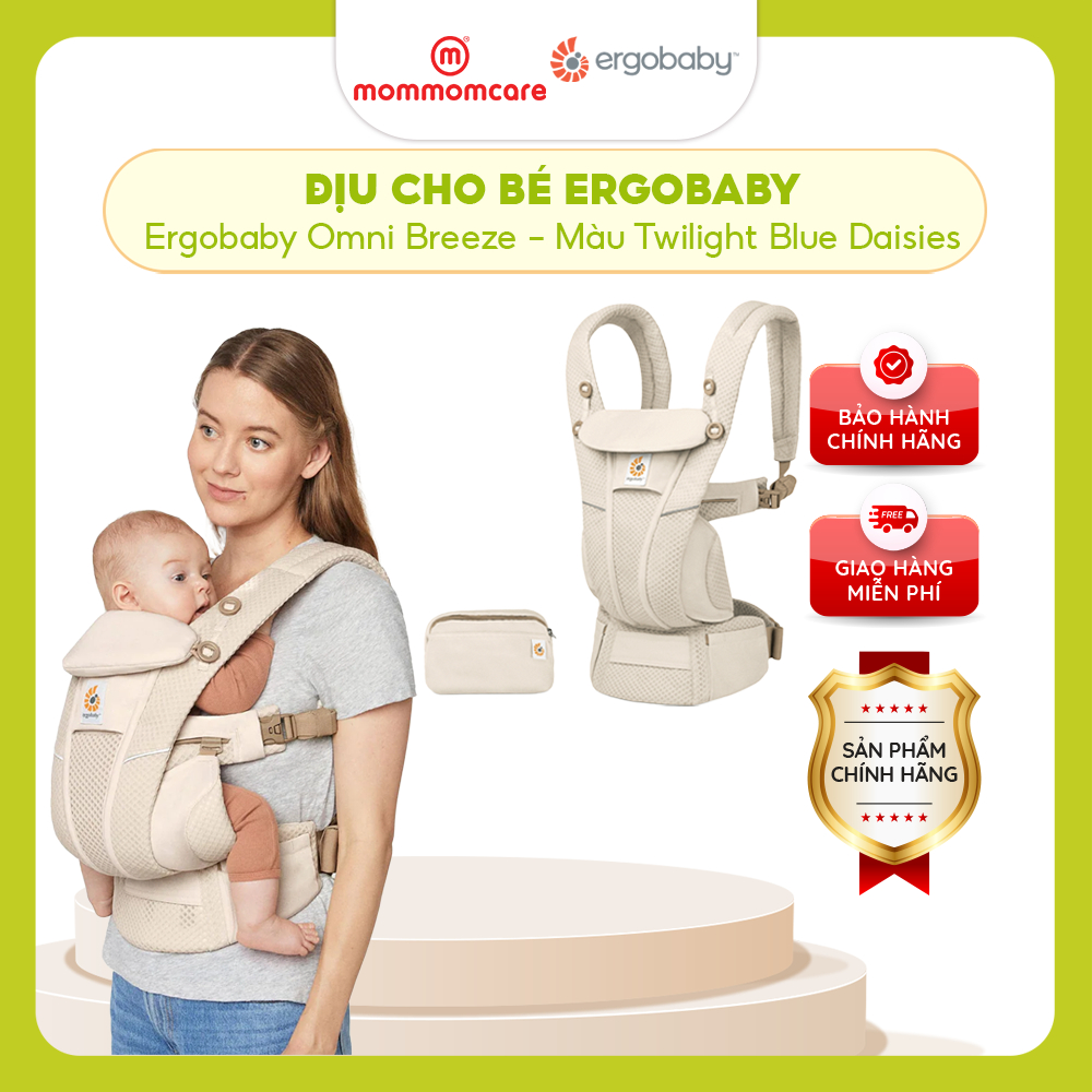 Địu Trợ Lực cho bé sơ sinh Ergobaby Omni Breeze thoáng khí êm ái, dành cho trẻ từ 0-4 tuổi