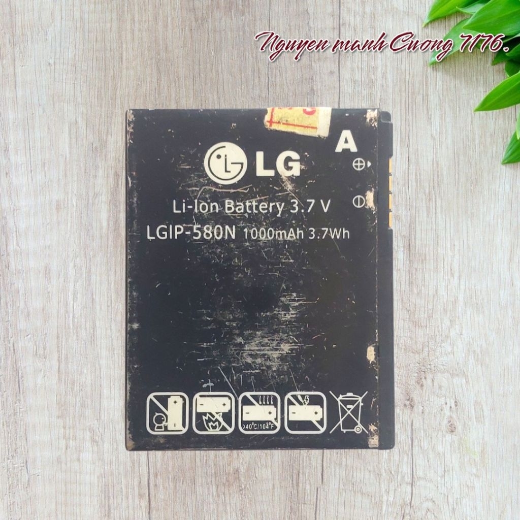 Pin LG GT505, GC900 (LGIP-580N) Bóc Máy Đã Qua Sử Dụng Hoạt Động Tốt