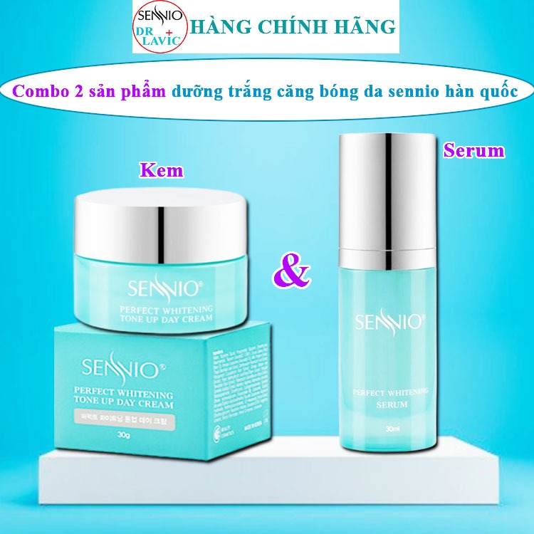 COMBO kem dưỡng da sennio hàn quốc nguyên bộ sennio chính hãng tinh chất căng bóng da serum senio