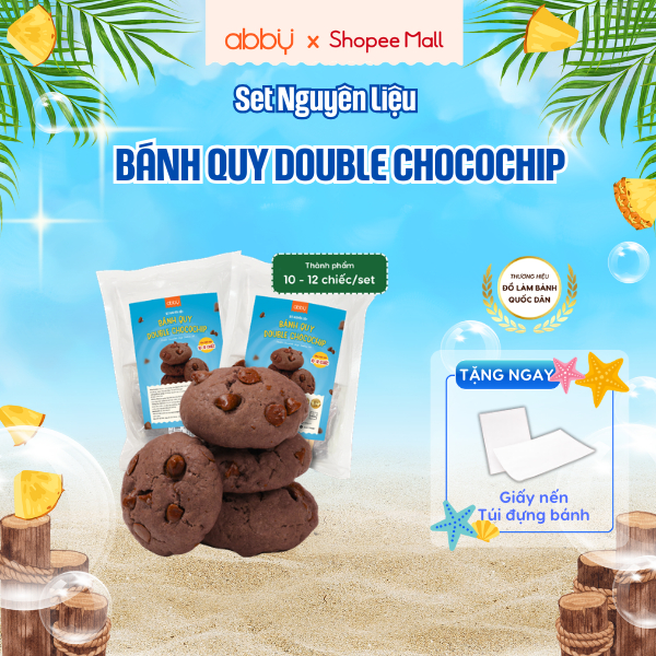 [ABBY] Set làm bánh Chocochip Cookie - Nguyên liệu làm bánh quy - Thành phẩm 10 - 12 chiếc