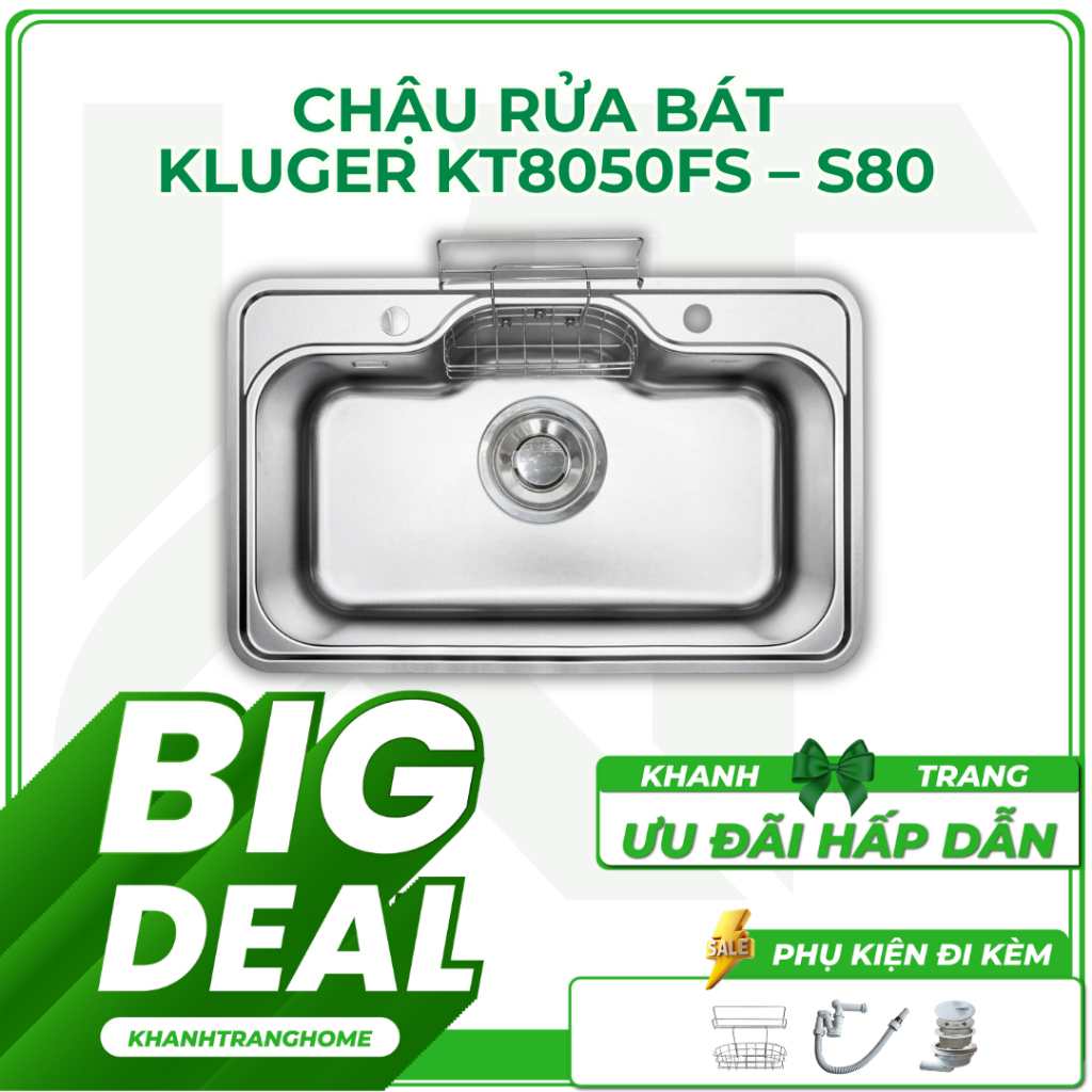 Chậu rửa bát KLUGER KT8050FS - S80 chống xước series TAKI cao cấp - Khánh Trang Home 2