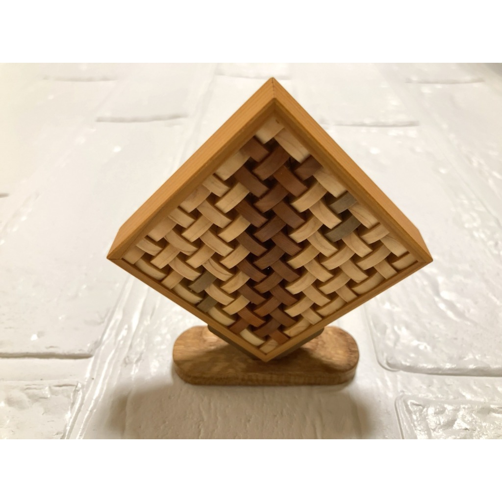 Kumiko Wooden Artwork Keychain Accessory Sculpture Object Japan Tochigi