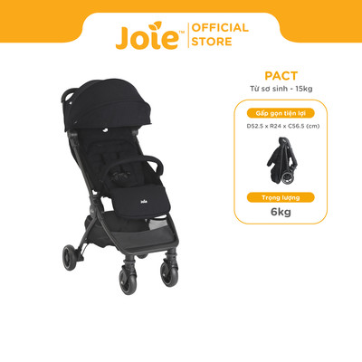 [Bản mới 2026] Xe đẩy cho bé Joie Pact W/ RC & ADPT gấp gọn tiện lợi dành cho bé sơ sinh đến 15 kg dễ dàng di chuyển