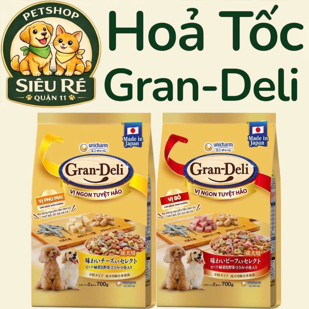 [GÓI 700G] HẠT GRAN DELI GÓI 700G - NHẬT BẢN -