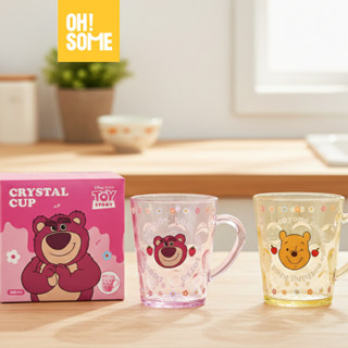 【OHSOME x Disney】– Cốc nhựa cao cấp an toàn hạn chế rơi vỡ Disney Series Winnie the Pooh/ Gấu dâu Lotso