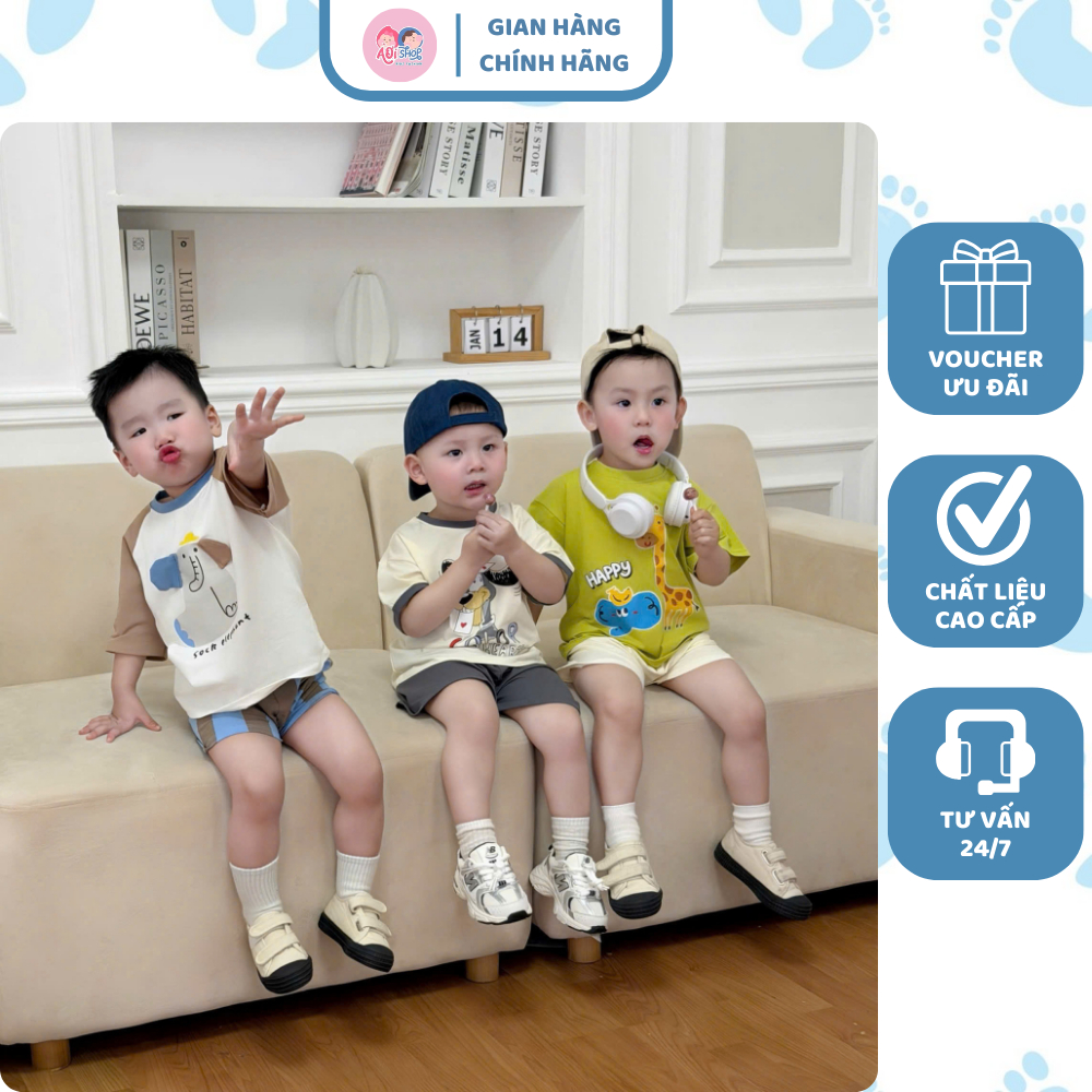 [À ƠI SHOP] A05- set 3 bộ cộc động vật 3 màu- a100.319