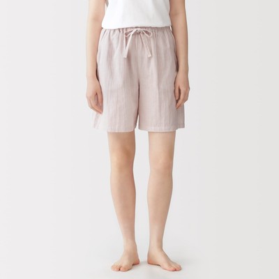 [26SS] MUJI Quần Lửng Vải Xô Mỏng - Nữ