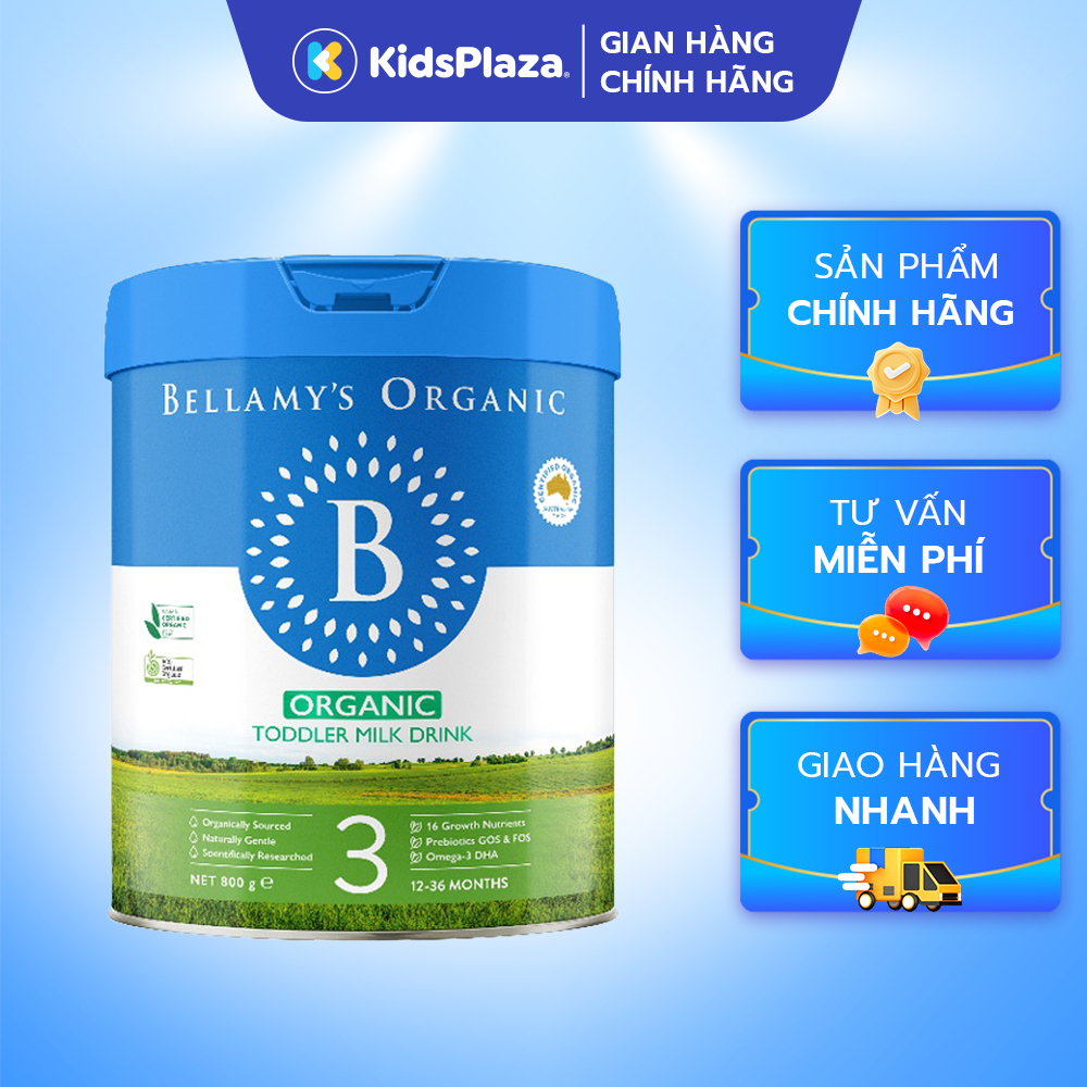 Sữa Bellamy's Organic đủ size số 1/2/3/4 800g cho bé từ sơ sinh - chính hãng KidsPlaza