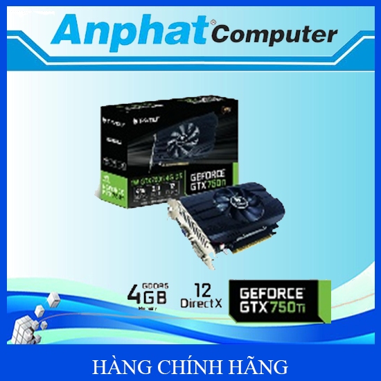 Card Màn Hình  VGA T-WOLF TW-GTX750Ti 4G D5 (GTX750Ti/4GB/GDDR5/128bit/HDMI-VGA-DVI/1Fan) – Hàng Chí