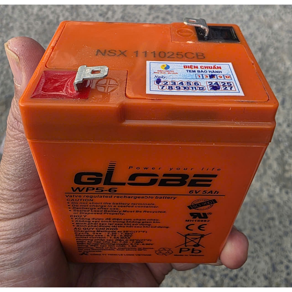 Ắc quy Globe 6V 5Ah- Pin 6V-5Ah WP5-6