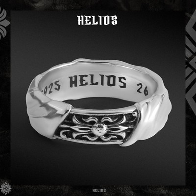 Nhẫn bạc nam HeliSilver.vn S925 Tide Helios Black Silver Vlt