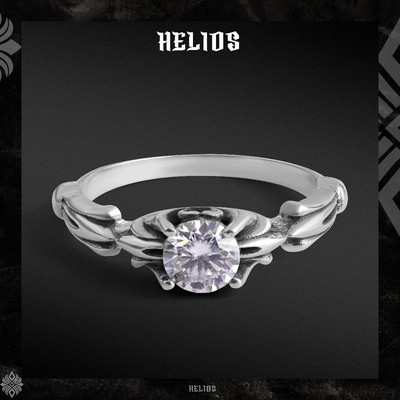 Nhẫn bạc nữ HeliSilver.vn S925 Ripple Helios Black Silver Vlt