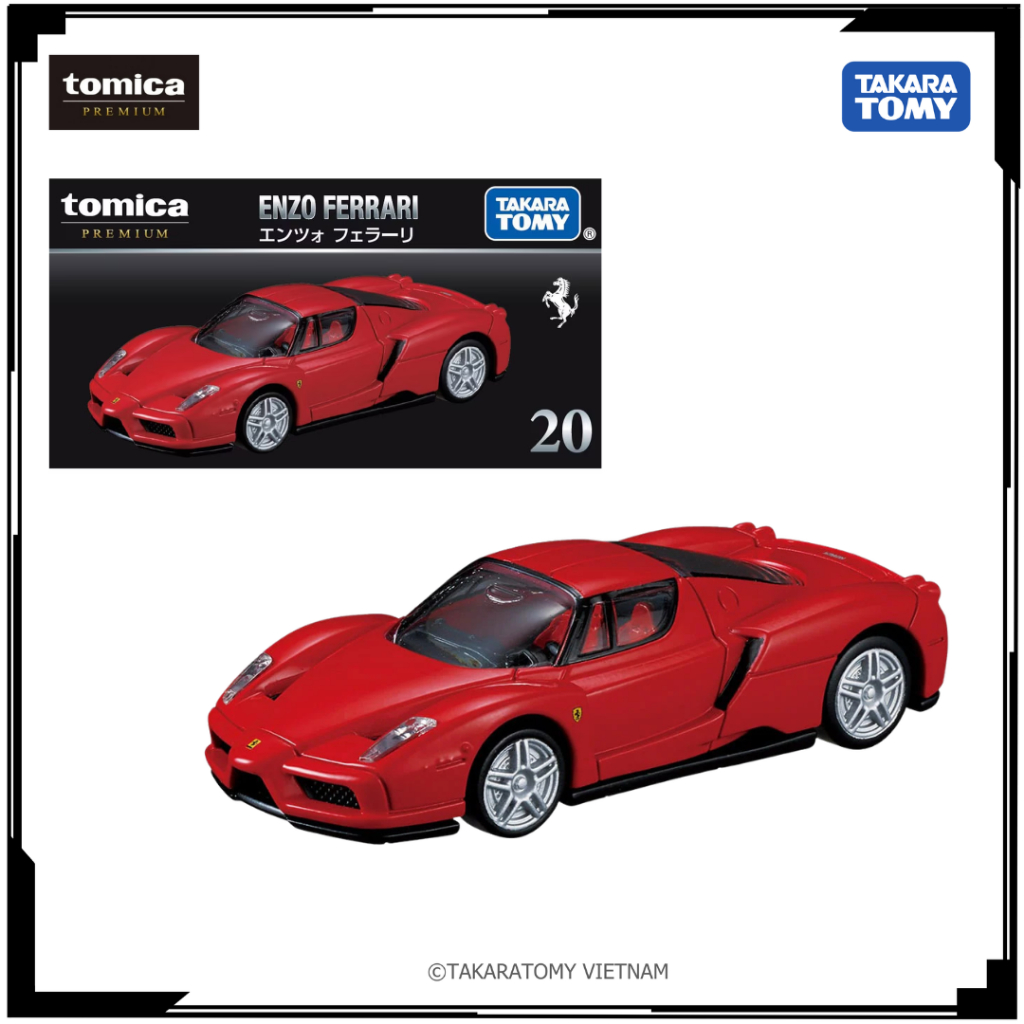 Xe Ferrari mô hình Tomica Premium No.20 Enzo Ferrari - 930426 Fullbox Nguyên seal Chính hãng Takara 