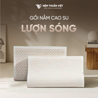 [Mua 2 Tặng 2 Áo Gối] Gối Ngủ Cao Su Thuần Việt, Êm Ái, Mềm Mát, Đầy Đủ Kích Thước