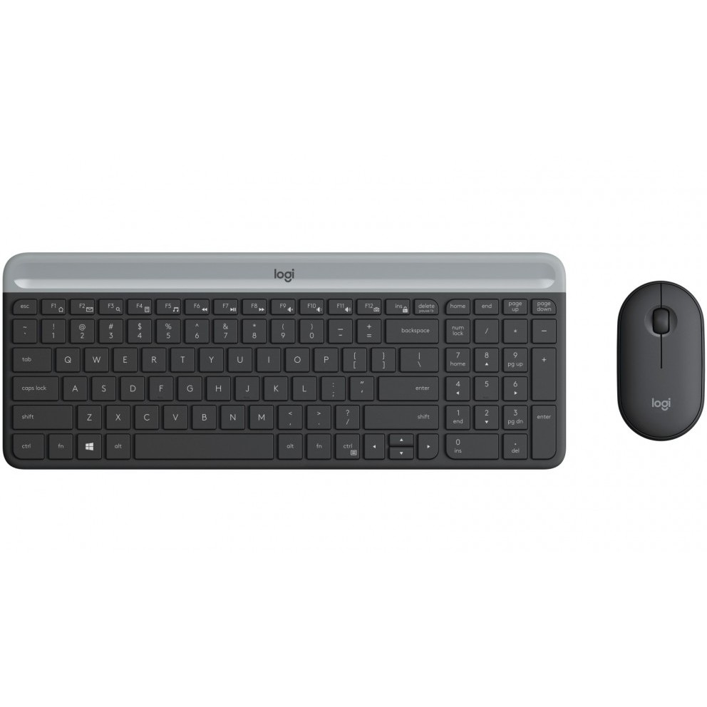 ộ phím chuột không dây Logitech MK470 Slim - Hàng Chính Hãng - Màu đen