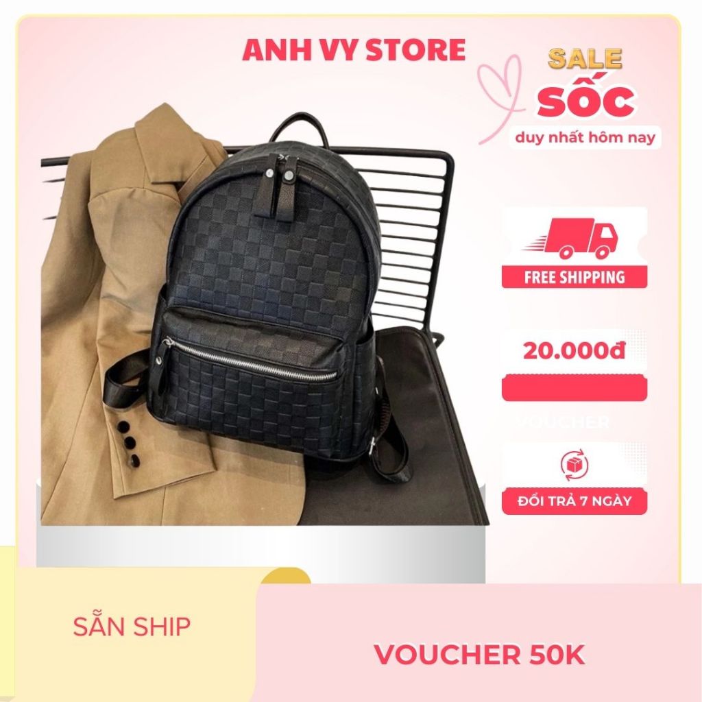 {SLL}Balo Da caro Đi Học Thời Trang Nam Nữ Cặp Da Pu Cao Cấp SIZE 39CM VỪA LAP14IN A4