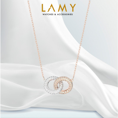 Dây chuyền nữ LAMY Intertwined Circles Stone Rose Gold Necklace 6111