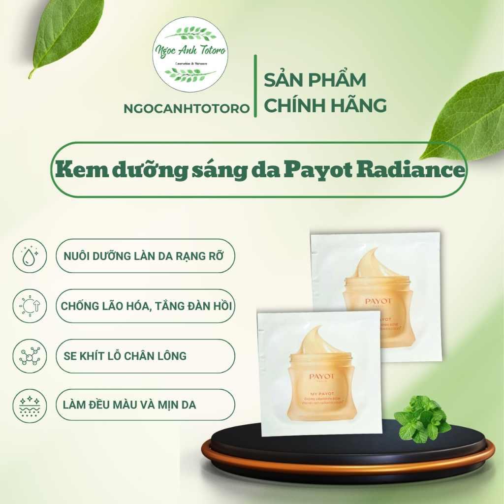 Kem Dưỡng Payot My Payot Vitamin-Rich Radiance Cream Sample Giúp Da Tươi Sáng Mịn Màng