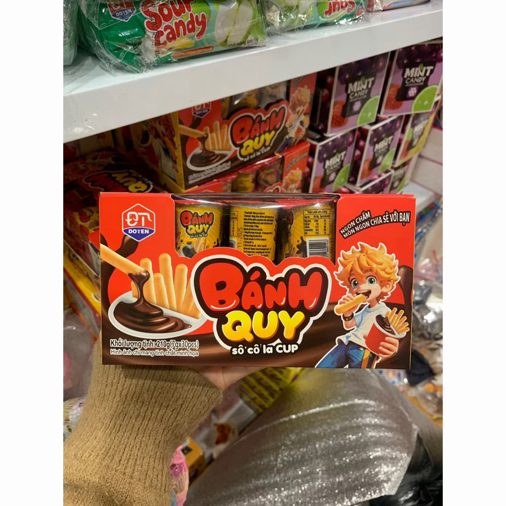 Hộp 30hũ kẹo sô-cô-la cup chấm