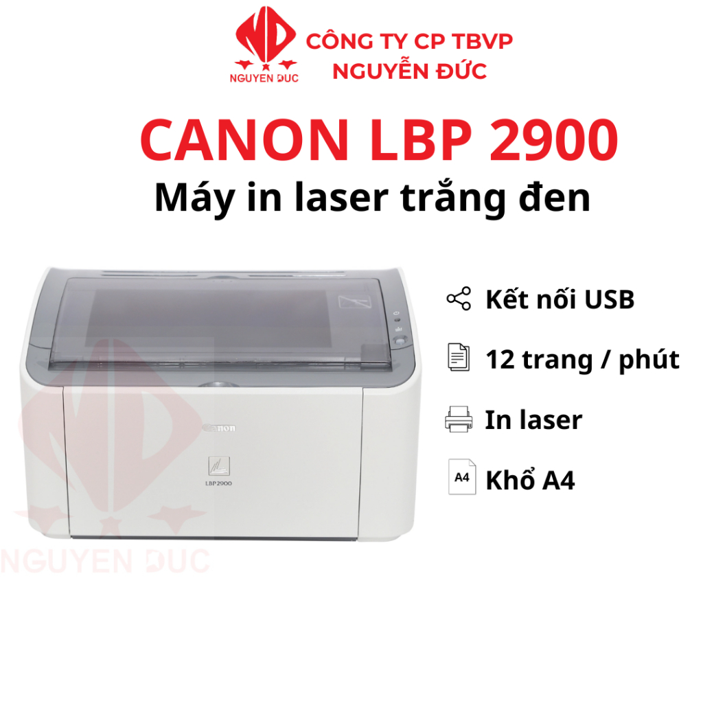 Máy in laser Canon LBP 2900 Mới 100% BH 12 tháng