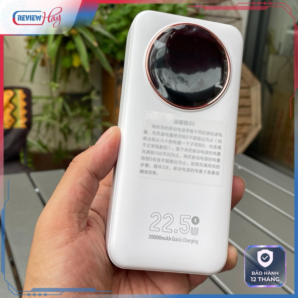 Pin sạc dự phòng 20.000mAh STIGER KOVOL R52F-2. sạc nhanh 22.5W (có CCC)