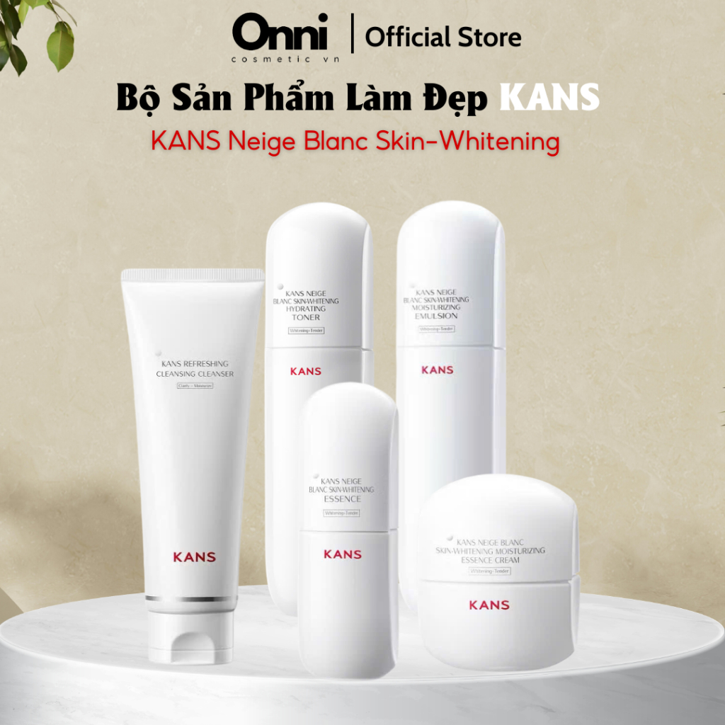 Set Kans Dưỡng Ẩm Làm Trắng Da KANS Neige Blanc Skin-Whitening Đều Màu Mờ Thâm