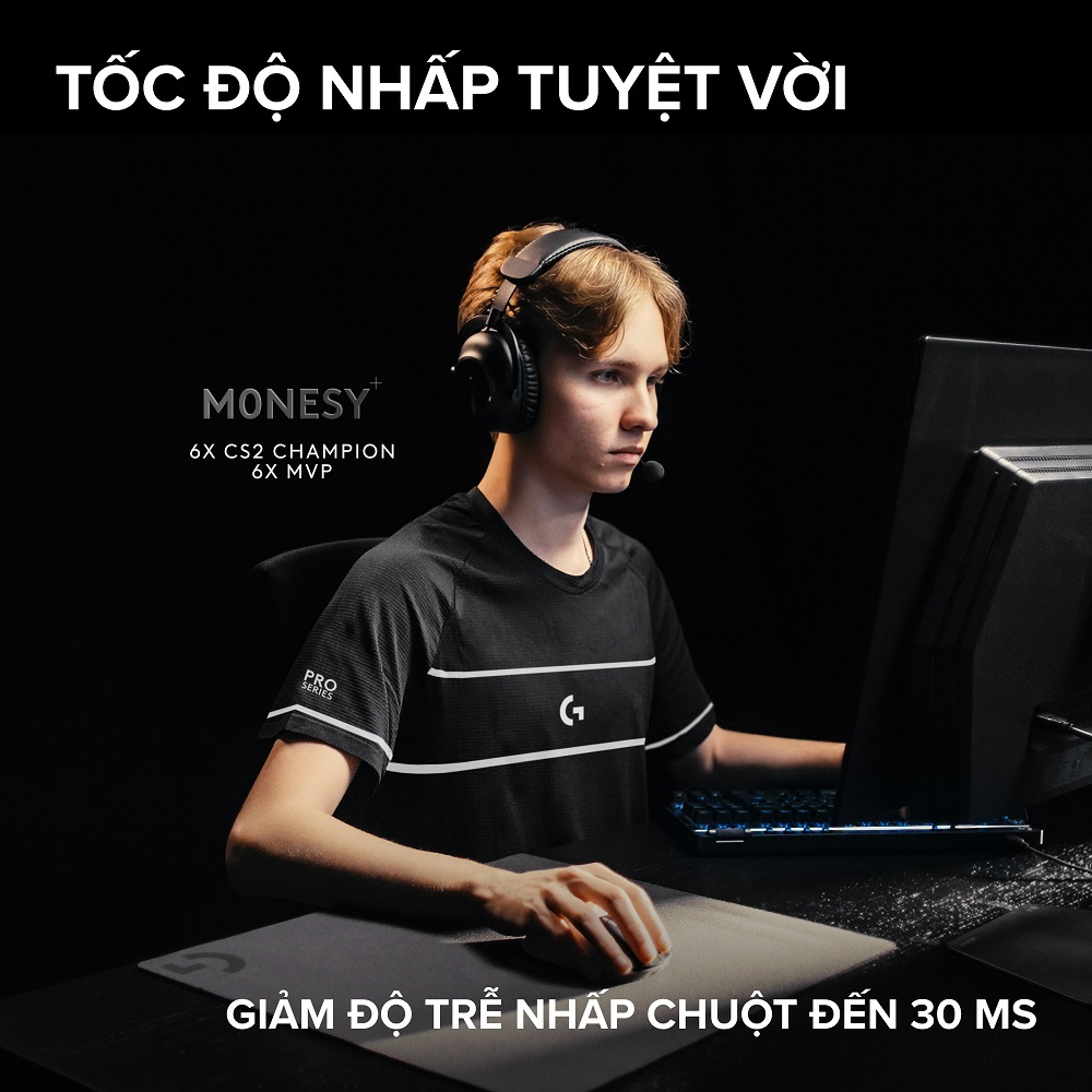 Chuột Gaming không dây Logitech G Pro X2 SUPERSTRIKE LIGHTSPEED - Siêu nhẹ 61g, hiệu suất nhanh, USB-C | BigBuy360 - bigbuy360.vn