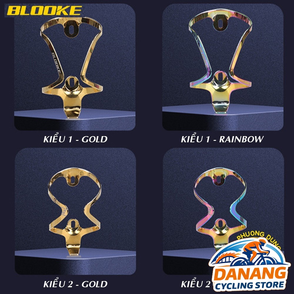Gọng Rọ Bình Nước Xe Đạp Nhôm BLOOKE – Giá Đỡ Bình Nước Siêu Nhẹ, Bền