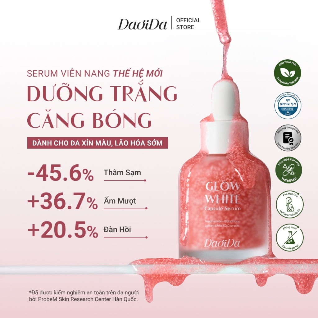 [MỚI] Serum Viên Nang Dưỡng Trắng Căng Bóng Daoida Glow White Capsule Serum (30ml)