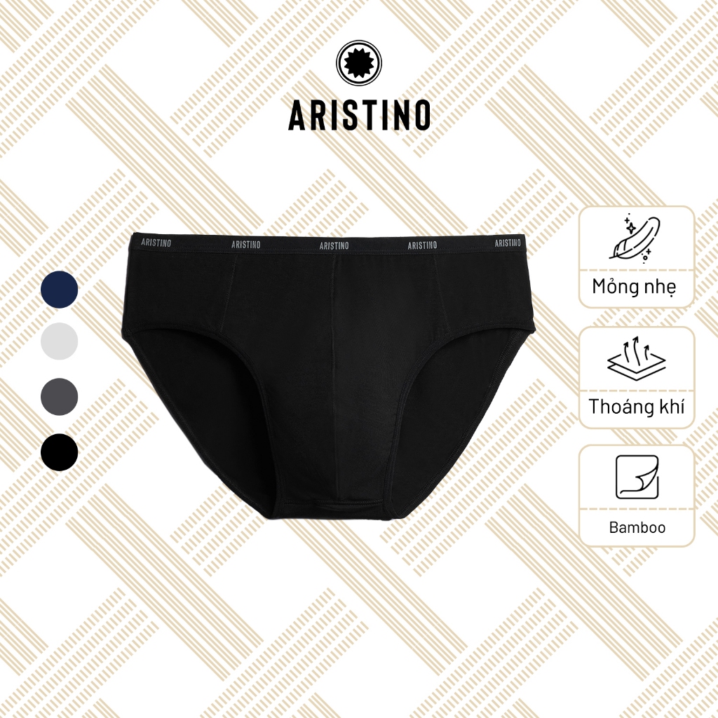 Quần Sịp Nam Bamboo Sợi Tre Kháng Khuẩn Aristino Cạp Chun Co Giãn Giặt Máy ABF1608