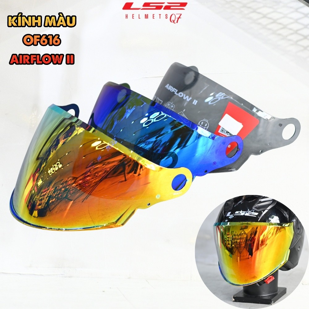 Kính Màu Gắn Mũ LS2 OF616 Airflow II (Chỉ kính không mũ)