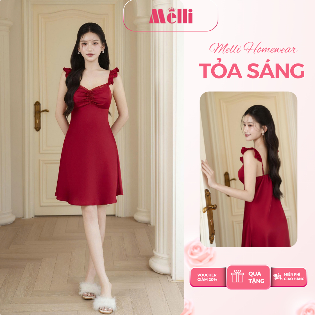Váy Ngủ Lụa Cao Cấp 2 Dây Cổ Tim Có Đệm Ngực , Đầm Ngủ Lụa Latin Mềm Mại Sang Trọng Quyến Rũ Cho Nàng | BigBuy360 - bigbuy360.vn