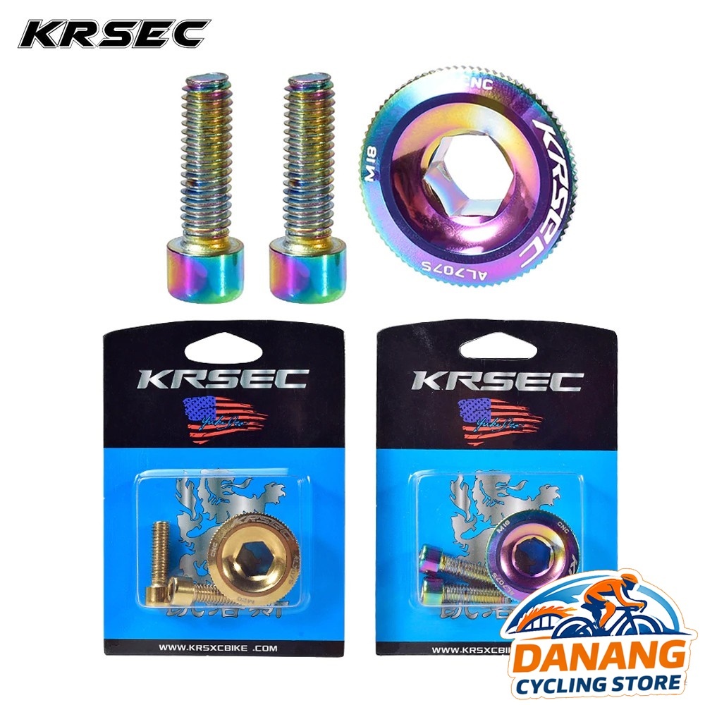 Ốc Vặn Đùi Đĩa Trục Rỗng KRSEC M15/M18/M20 – Nắp Siết Crank Xe Đạp