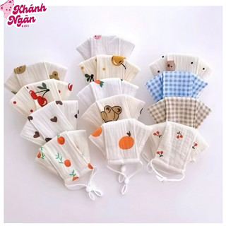Khẩu trang cho bé 6 tháng - 4 tuổi xô muslin mềm mại thoáng khí an toàn bé trai bé gái
