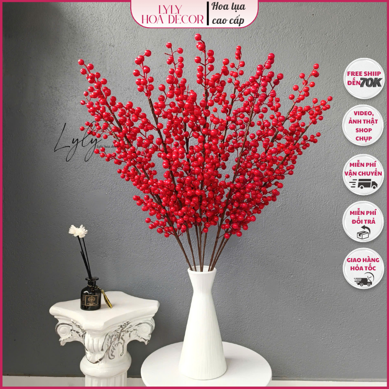 Cành Đ ào Đông Đại 12 Nhánh Dài: 97cm trang trí decor