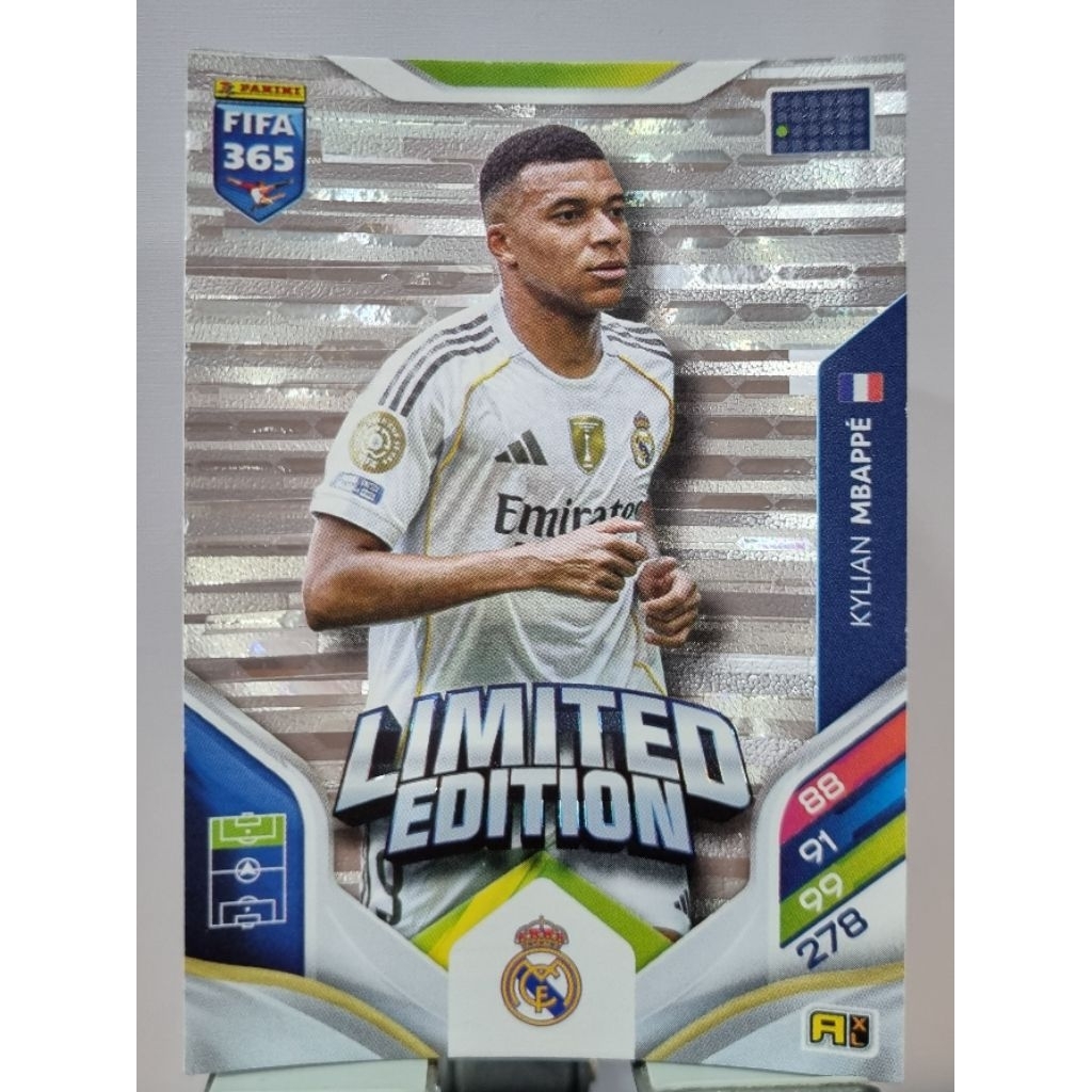 Thẻ bài Mbappe, Valverde, Bellingham, Lunin - Real Madrid Limited Edition Panini Fifa 365 chính hãng