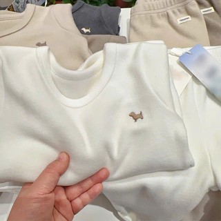 Bộ Nỉ Trẻ Em Cotton Dày Dặn – Đồ Bộ Bé Trai Bé Gái Mùa Đông Giữ Ấm, Mềm Mịn Không Xù, Nhiều Màu Basic