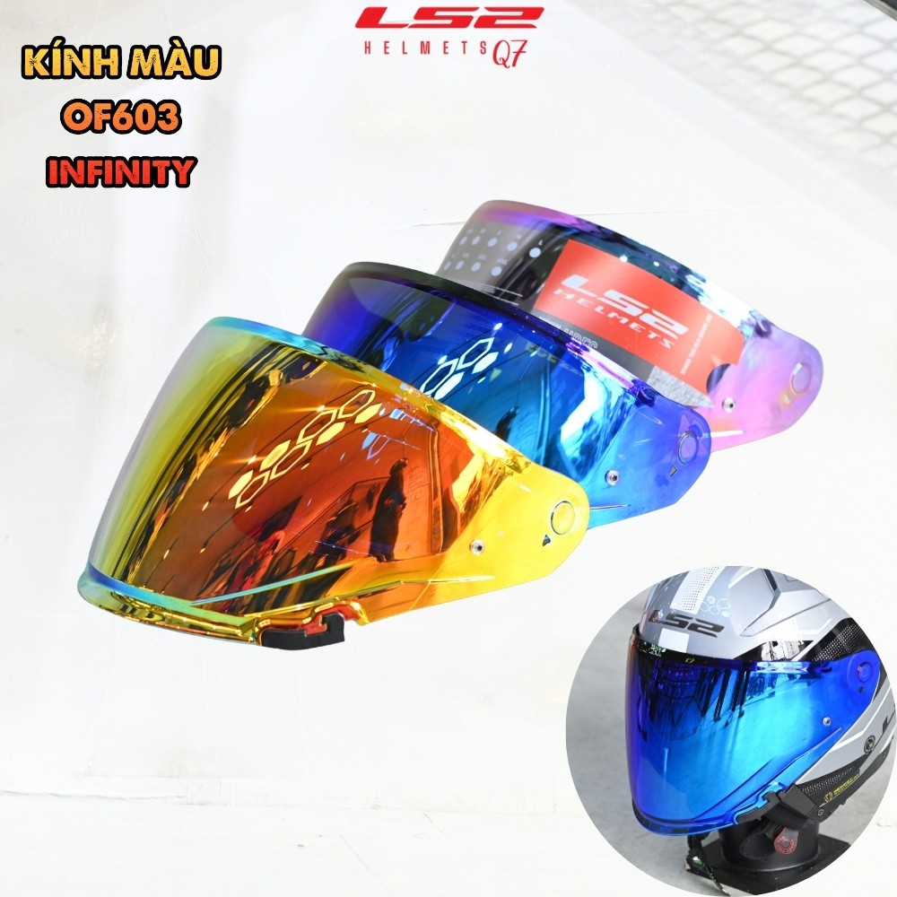 Kính Màu Gắn Mũ LS2 OF603 Infinity (Chỉ kính không mũ)