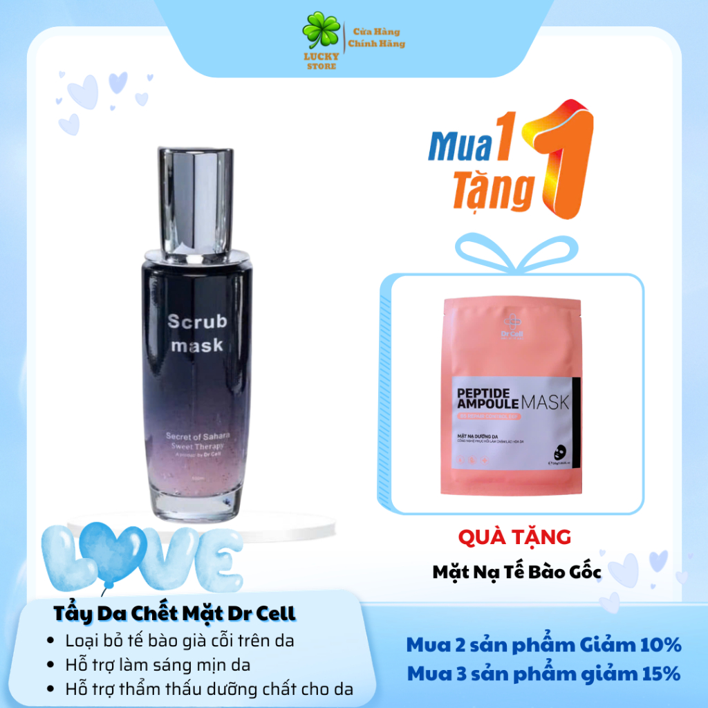 Tẩy Da Chết Scrub Mask DR CELL 100ml lấy sạch da chết sáng mịn da