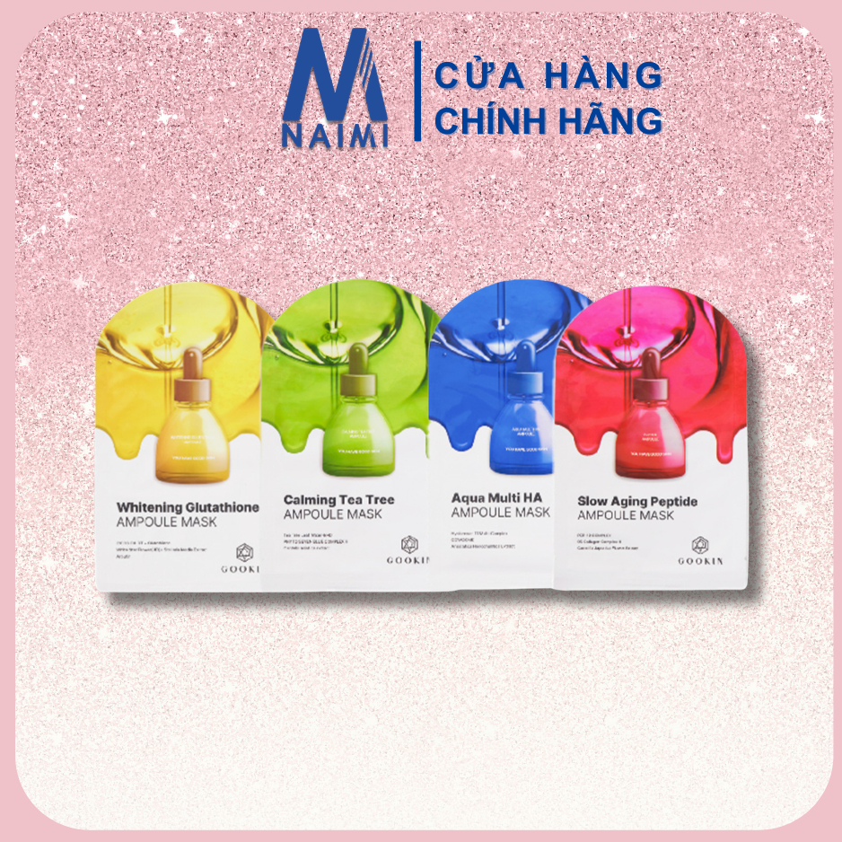 Mặt nạ giấy dưỡng ẩm,Phục hồi, dưỡng sáng da GOOKIN Ampoule Mask 30ml