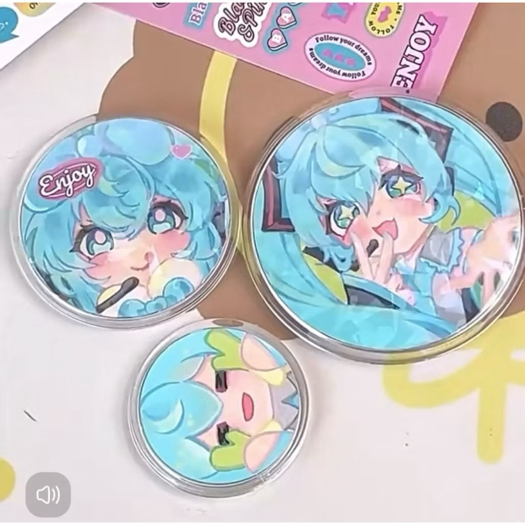 [GIÁ SỈ] 50 cái huy hiệu mica trong, huy hiệu tự làm DIY không cần máy