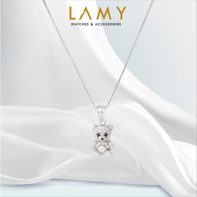 Dây chuyền bạc nữ LAMY Sparking Silver Teddy Bear Neckplace 6171