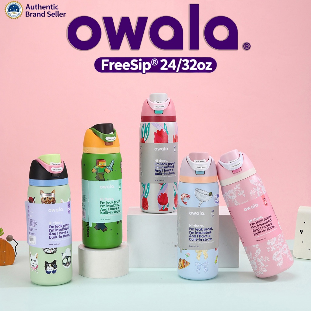 [𝗢𝗪𝗔𝗟𝗔 𝗕𝗢𝗧𝗧𝗟𝗘] Bình giữ nhiệt Owala 710ml 900ml 24oz 32oz hàng cao cấp