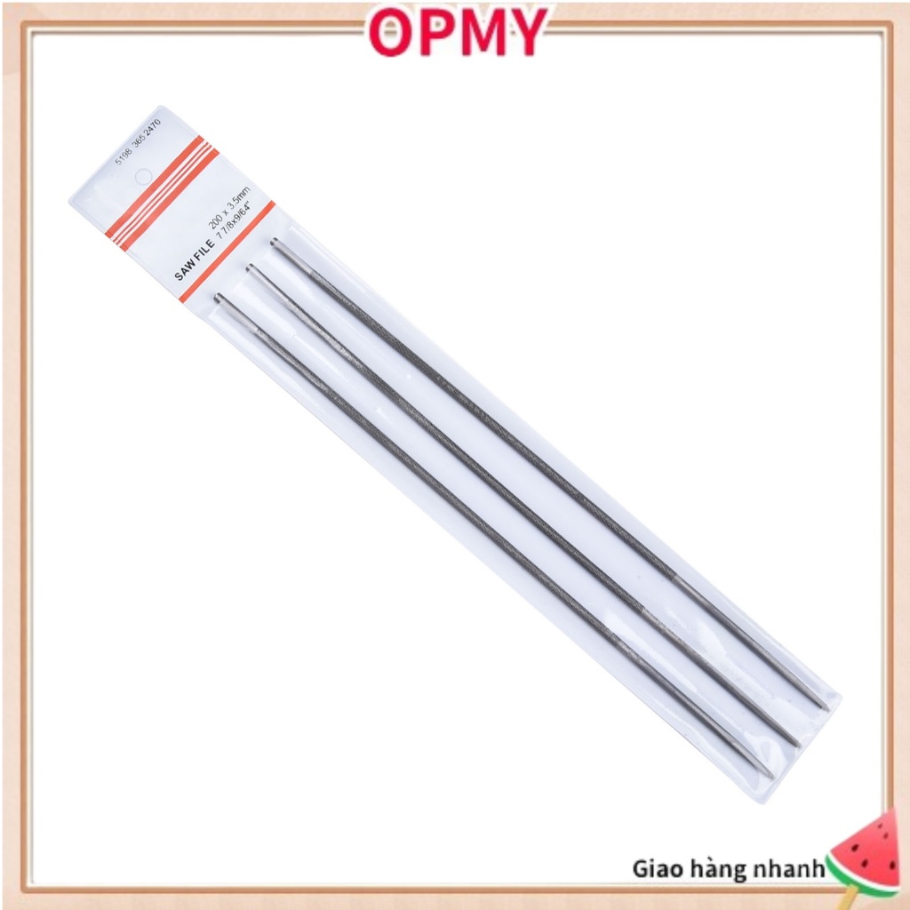 Dũa cưa xích 1/8, Bộ dũa mài lưỡi cưa xích cao cấp 3.5mm (3 hoặc) dành cho máy cưa xích
