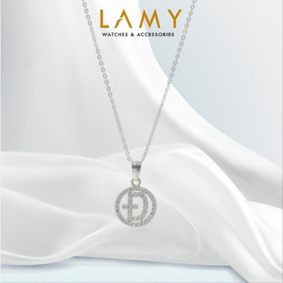 Dây chuyền bạc LAMY Sparking D-shaped Neckplace Silver 6160
