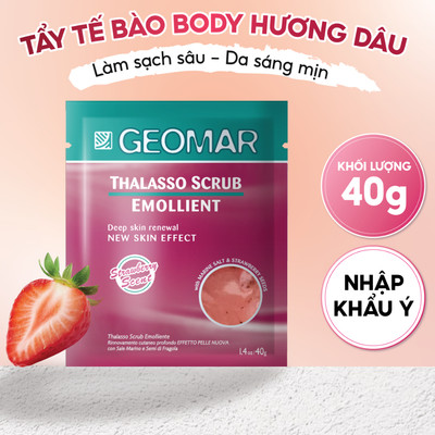 Tẩy tế bào chết body GEOMAR hương dâu 40g | Làm sạch sâu – Da sáng mịn – Nhập khẩu Ý