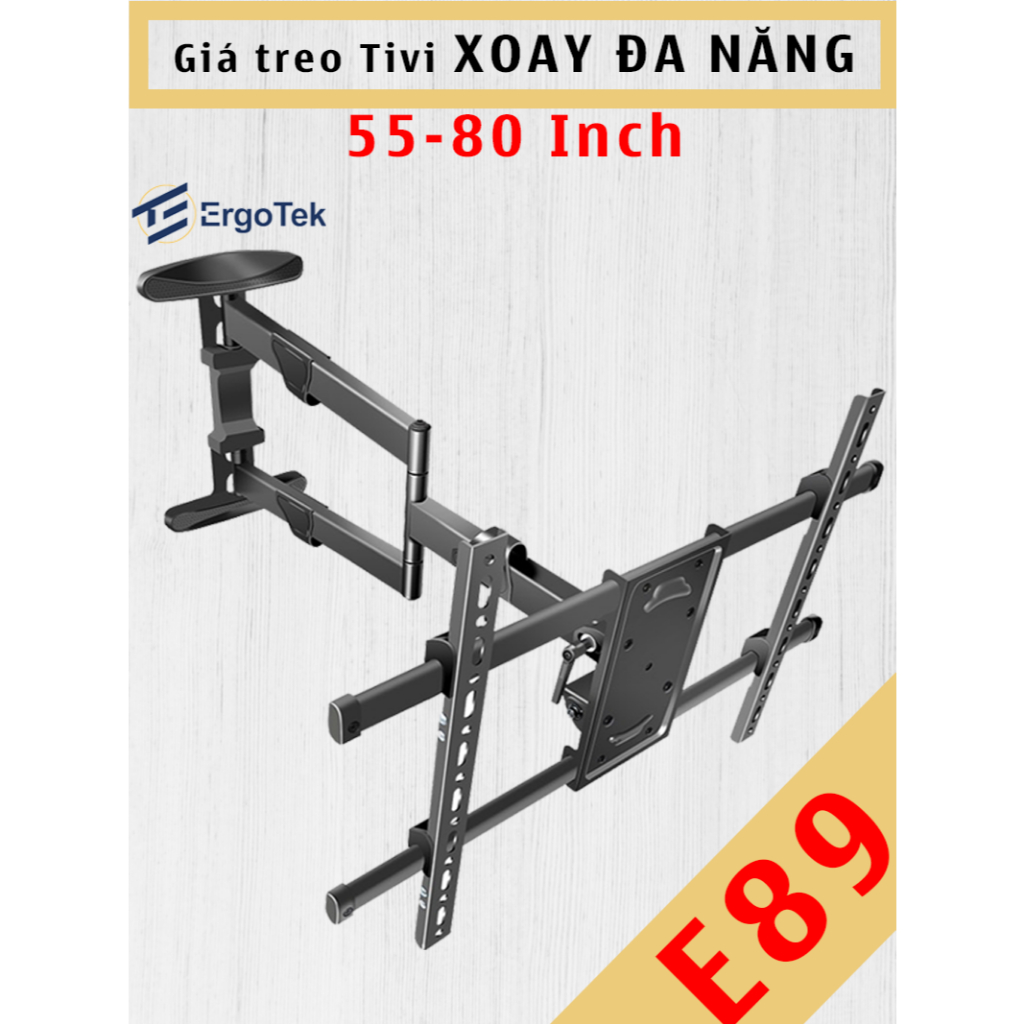 E86 - E89 Khung Treo Tivi Xoay Vuông Góc - Giá Treo Tivi – [TIVI 40 - 80 Inch] [Xoay 90 Độ với tường