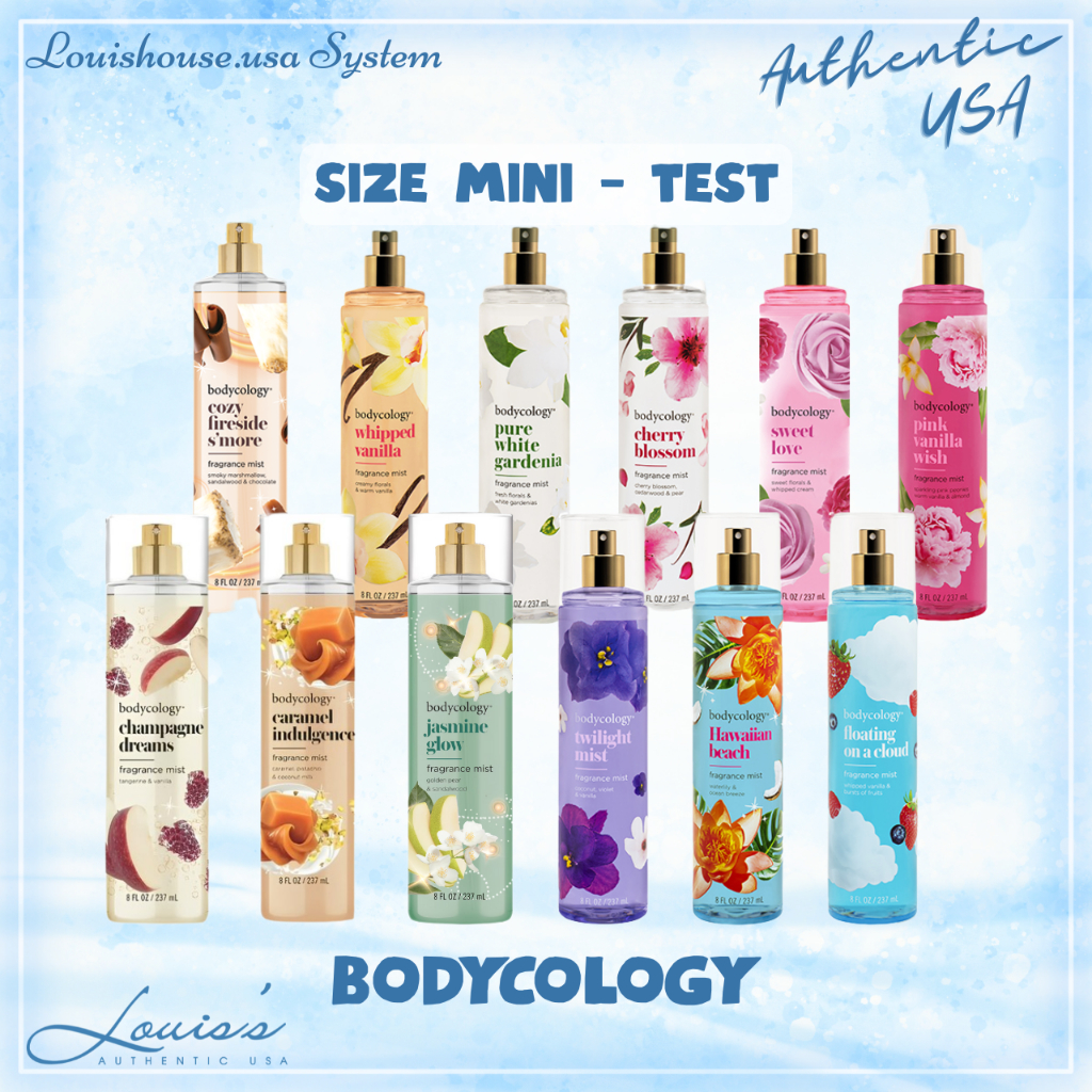 [ Mini Size ] (nhiều mùi) Body mist BODYCOLOGY Xịt thơm Mỹ - COZY VANILLA CARAMEL JASMINE GARDENIA