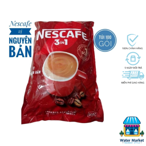 100 Gói Cà phê Nescafe 3 in 1 vị nguyên bản 16g×100 gói